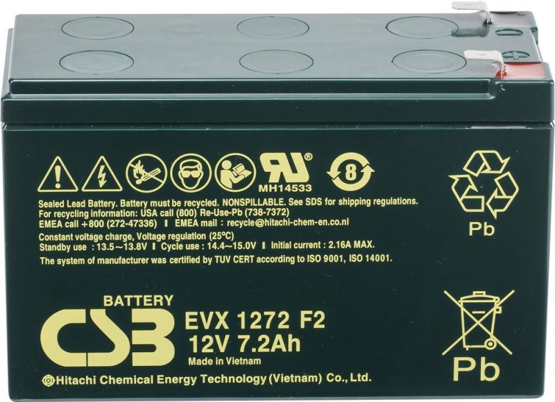 

Аккумулятор для ИБП CSB Battery EVX1272 F2 (12В/7.2 А·ч)