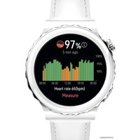 Умные часы Huawei Watch GT 3 Pro Ceramic 43 мм + Huawei FreeBuds 4i (белый/кожа)