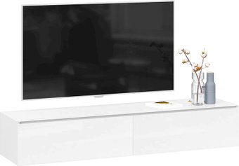 Тумба Трия Глосс ТД-319.03.11 (белый глянец/стекло белый глянец)