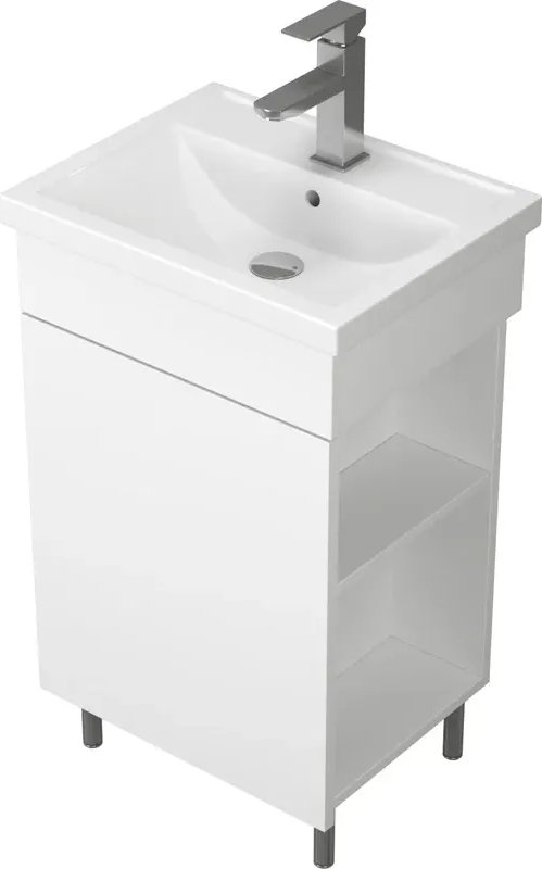 Uncoria Тумба с умывальником Алегра 50 + Kirovit Фостер 50 (белый)