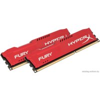 Оперативная память HyperX Fury Red 2x4GB KIT DDR3 PC3-14900 HX318C10FRK2/8