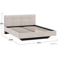 Кровать Трия Элис тип 1 с мягкой обивкой 160x200 (велюр бежевый)