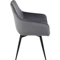 Стул с подлокотниками Signal Servio Velvet Bluvel 14 (серый/черный)