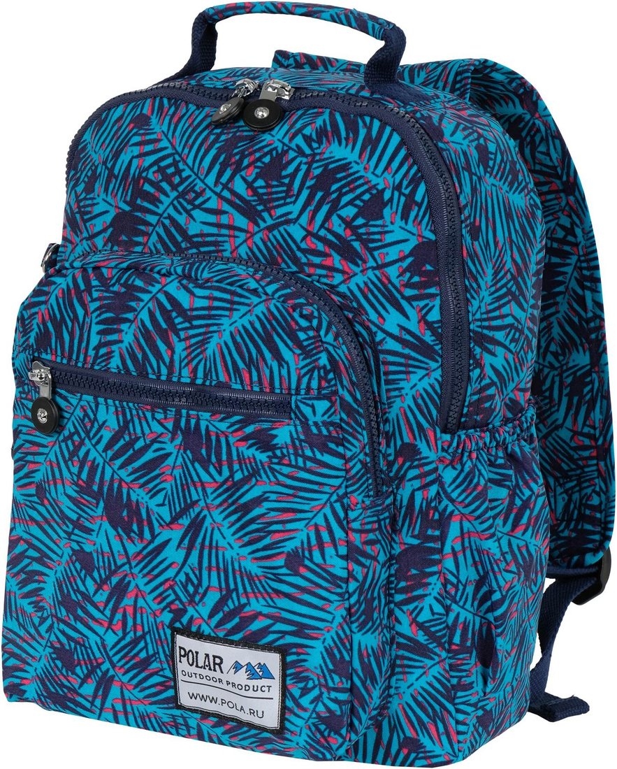 

Городской рюкзак Polar 18263s (голубые листья с розовым)