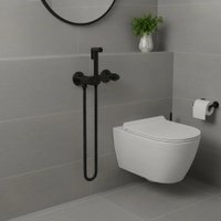 Унитаз напольный Lauter W246 2110246 + гигиенический душ Sano 21LT1292BM (горизонтальный выпуск)