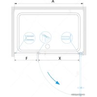 Стеклянная шторка для ванны RGW Hotel HO-02B 350601209-14 (черный/прозрачное стекло)