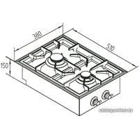 Варочная панель ILVE HF40D
