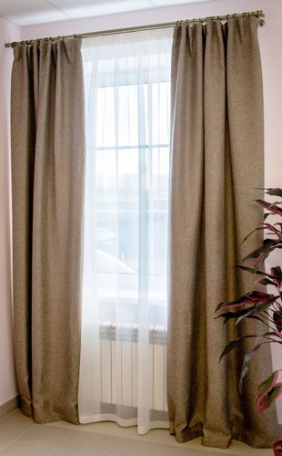 Комплект штор Decoretto Рогожка РП-K9 1.88x2.6 м (песочный, 2 шт)