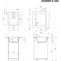 Кухонная мойка Ulgran U-404 (345 шоколад)