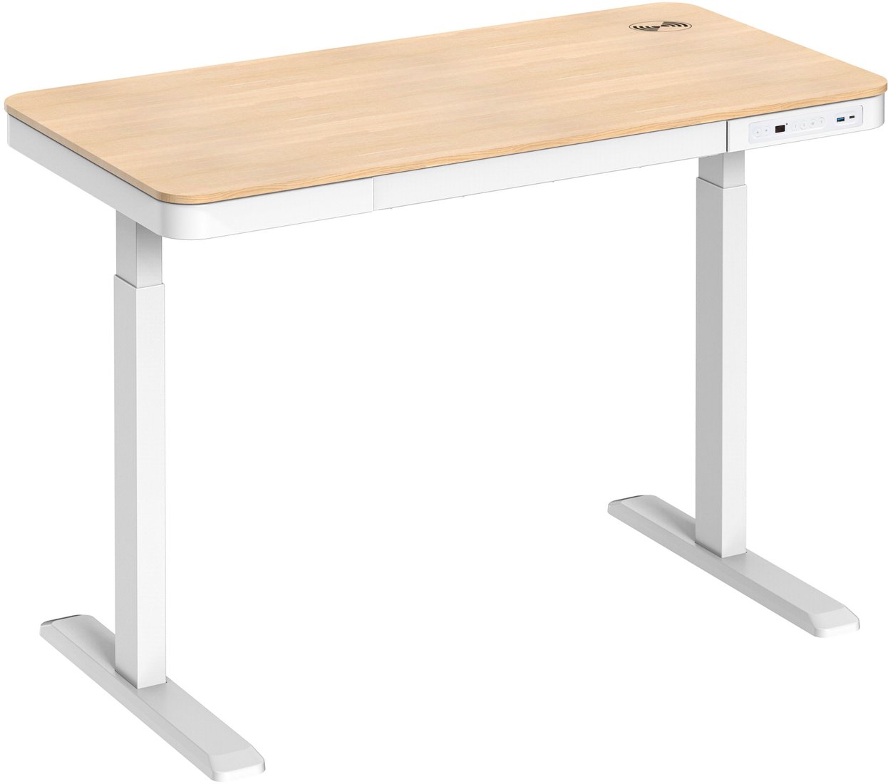 

Стол для работы стоя ErgoSmart Charged Desk (натуральное дерево/белый)