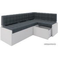 Угловой диван Мебель-АРС Ганновер правый 208x82x133 (велюр серо-синий HB-178 26)