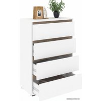 Комод Кортекс-мебель Бари 80 4ш (белый/белый/дуб сонома)