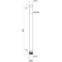 Удлинитель душевой штанги Milardo Ideal Spa ILS30CRM38