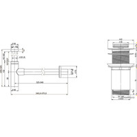 Сифон Wellsee Drainage System 182120002 (сифон, донный клапан, матовый черный)