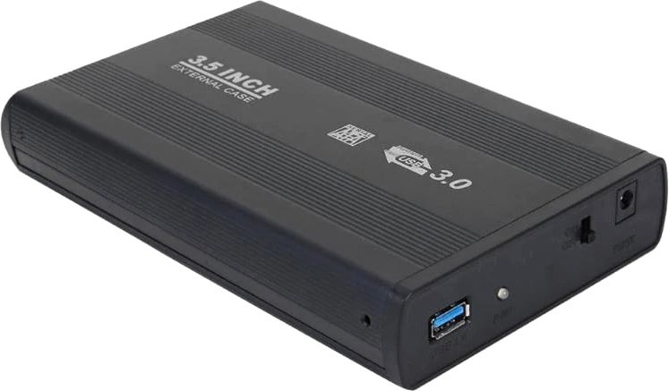 

Бокс для накопителей 3.5" USBTOP SATA – USB3.0 (черный, с блоком питания)