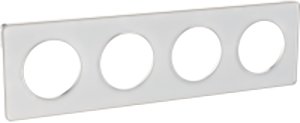 Рамка Schneider Electric Odace S52P808R (прозрачный белый)