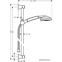 Душевой гарнитур  Hansgrohe Raindance Classic 100 AIR 3jet 27843090 (хром/золото)