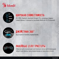Геймпад A4Tech Bloody GP30 (черный/голубой)