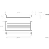 Полка для полотенца Bemeta Organic 157105151