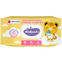 Влажные салфетки Watashi 0+ с Д-пантенолом (80 шт)