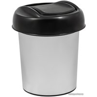 Мусорное ведро Plast Team Palm 1 л (серебристый/черный)