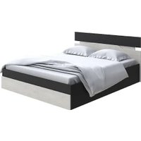 Кровать PROxSON Milton с ПМ 160x190 (черный/дуб шамони светлый 124)