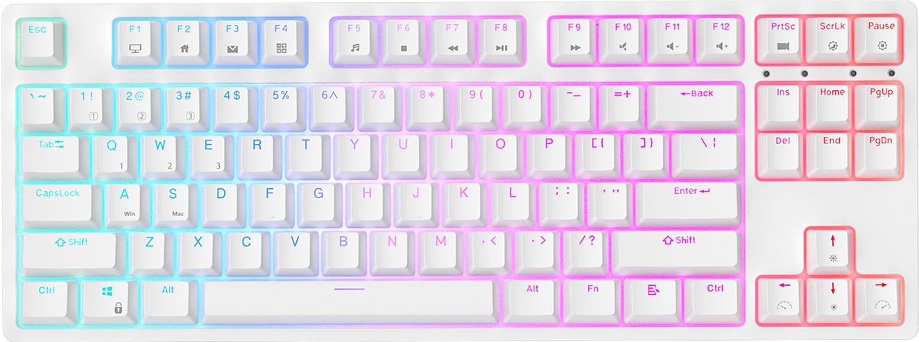 

Клавиатура Royal Kludge RK87 RGB (белый, RK Brown)