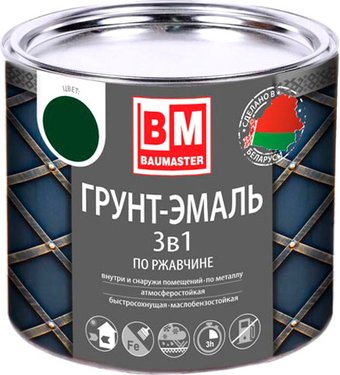 Baumaster По ржавчине 3в1 RAL 6005 (1.6 кг, зеленый мох)