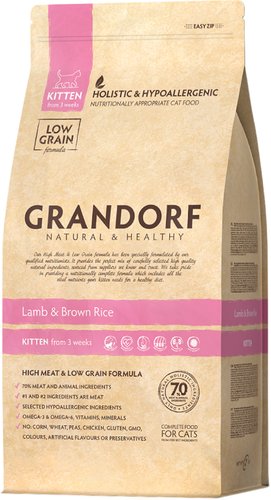 Сухой корм для кошек Grandorf Lamb&Rice Kitten (ягненок с рисом) 2 кг