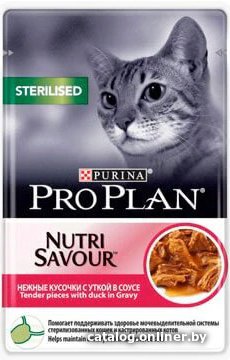 Пресервы Pro Plan Nutrisavour Sterilised с уткой в соусе 85 г