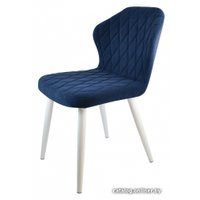 Стул Гальваник Бергамо (эмаль белый муар/Catania Dark Blue)