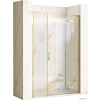 Душевая дверь Rea Hugo 100 (золотой/прозрачное стекло)