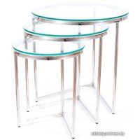 Журнальный столик Signal Trinity (прозрачный/серебряный)