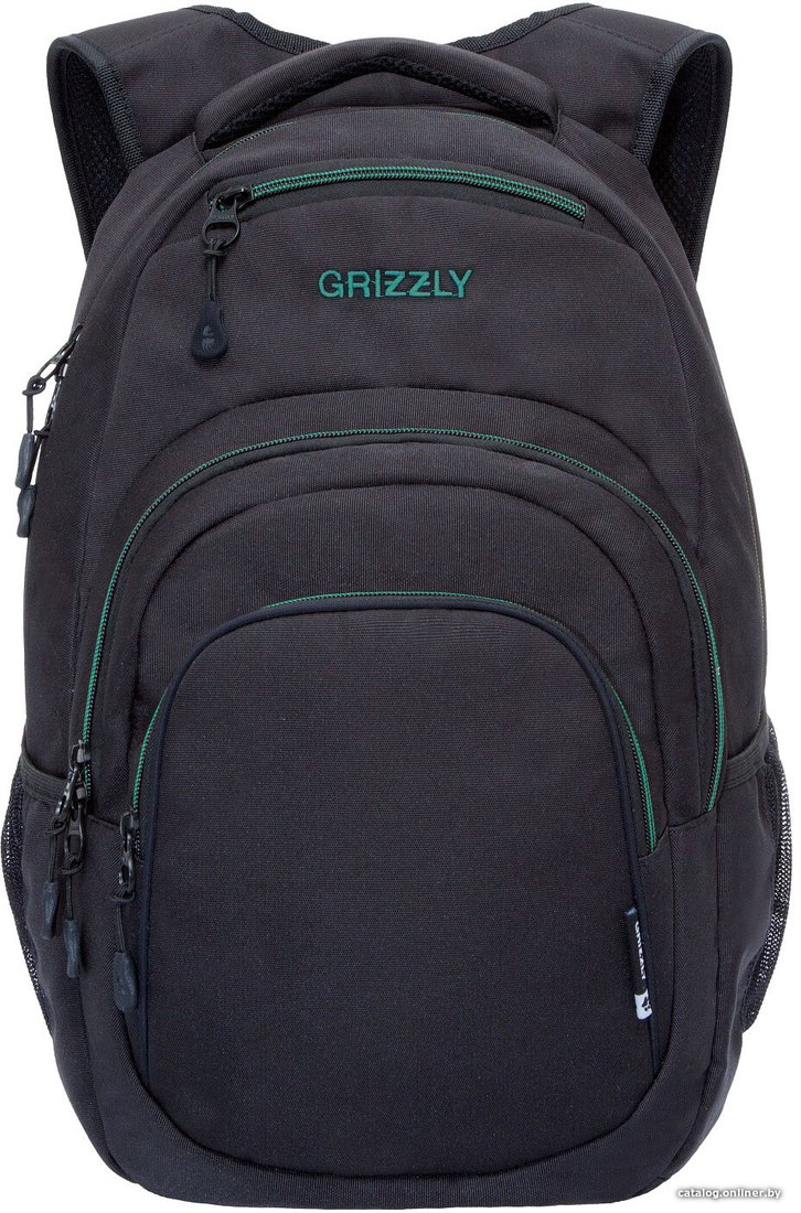 Школьный рюкзак Grizzly RQ-003-31 (черный/бирюзовый)