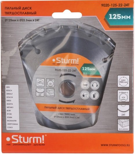 

Пильный диск Sturm 9020-125-22-24T
