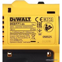 Дрель-шуруповерт DeWalt DCD771D2 (с 2-мя АКБ 2 Ah)