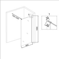 Душевая стенка Niagara Eco NG-552-80 80x190 (черный/прозрачное стекло)