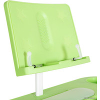 Парта Anatomica Avgusta + стул + выдвижной ящик + светильник + подставка (клен/зеленый)