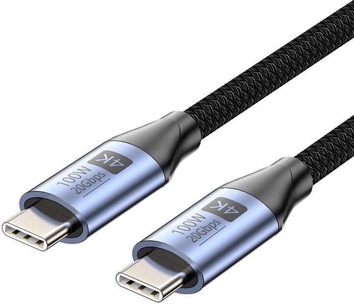 

Кабель USBTOP PD 100W USB Type-C - USB Type-C (с чипом E-Marker, 1 м, черный)