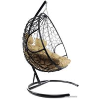 Подвесное кресло M-Group Для двоих 11450201 (коричневый ротанг/бежевая подушка)