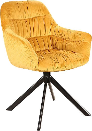 

Стул с подлокотниками Signal Astoria Velvet (bluvel 68 карри/черный матовый)