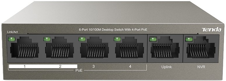 

Неуправляемый коммутатор Tenda TEF1106P-4-63W