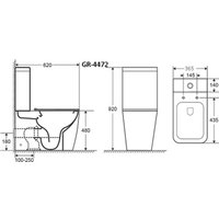 Унитаз напольный Grossman GR-4472S (чаша)