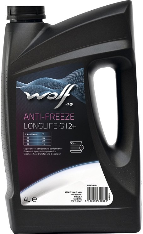 

Антифриз Wolf G12+ Anti-freeze LongLife 4л