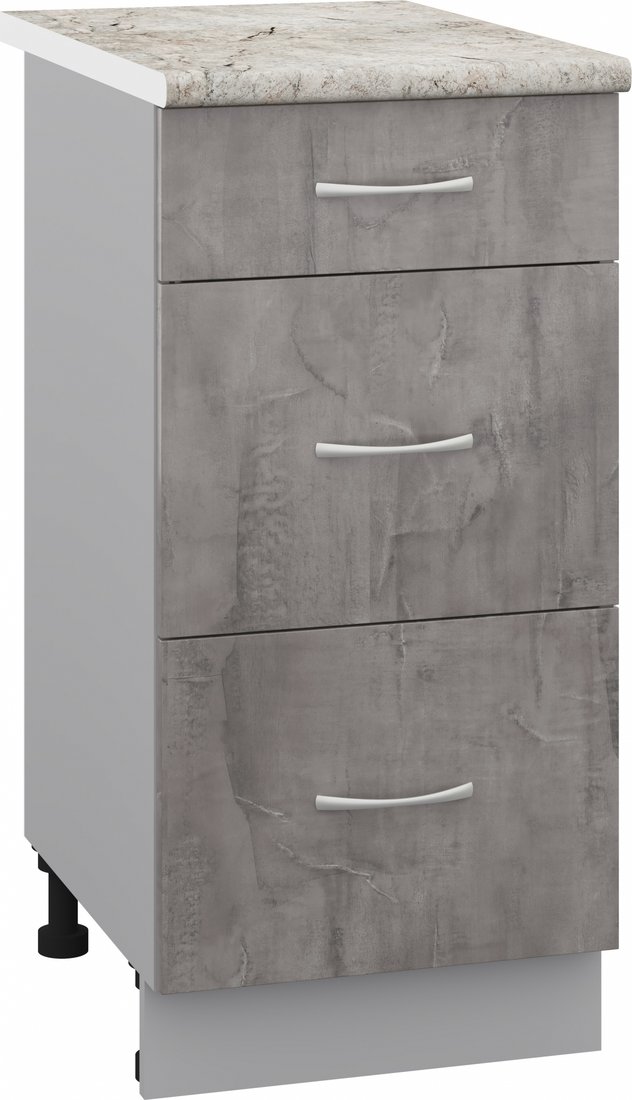 

Шкаф напольный Кортекс-мебель Корнелия Лира НШ40р3ш (оникс/марсель)