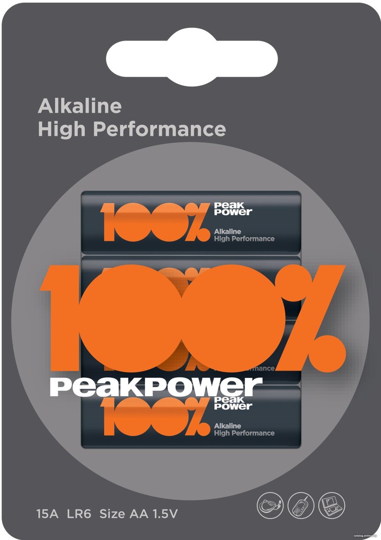 Батарейка PeakPower Alkaline LR6/PP15A-2U4 4BP