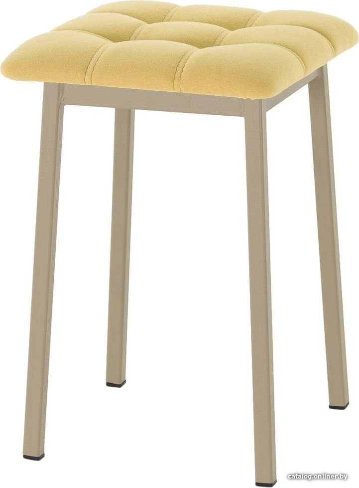 Табурет AMC Comfort 7К10.15 (кожзам, светло-желтый/капучино)