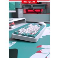 Клавиатура Red Square Alumix TKL Classic Kitsune (белый, g3ms Aquamarine)
