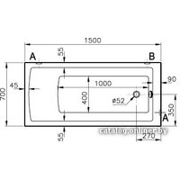 Ванна Vitra Neon 150x70 [52510001000]