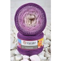 Пряжа для вязания Yarnart Flowers 290 250 г 1000 м (фиолетовый; сиреневый; розовый; молочный)